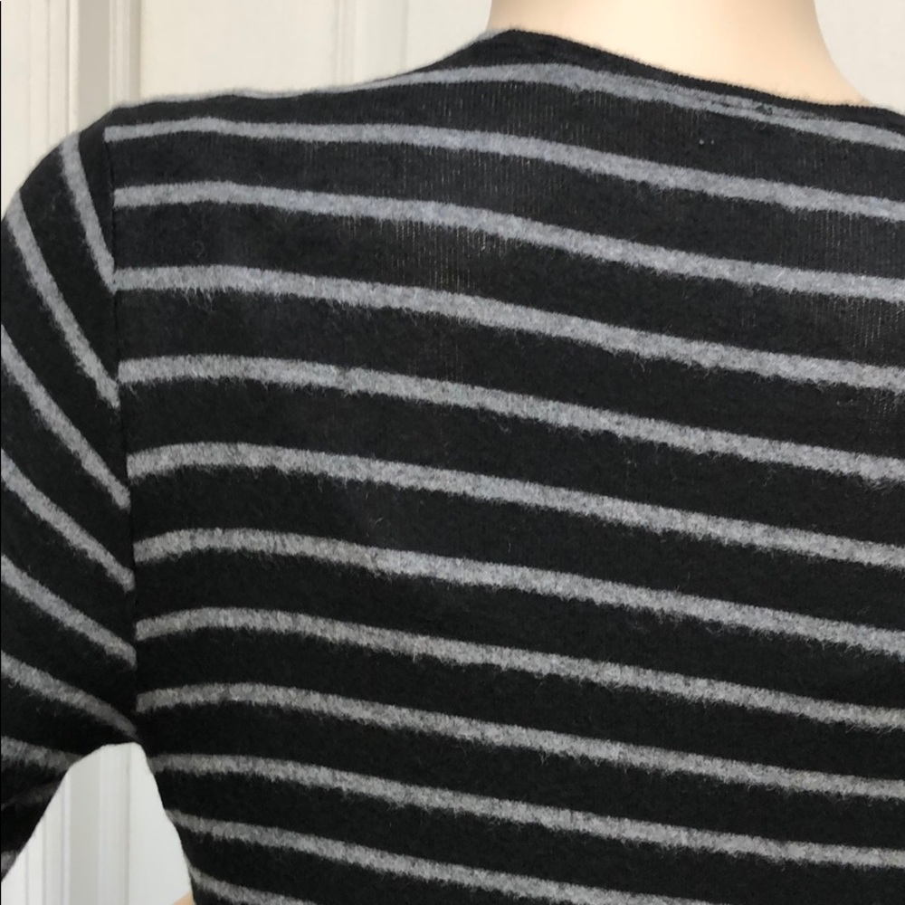 Last 1! CHARCOAL & BLACK STRIPE CARDIGAN - Picture 6 of 7